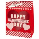 Valentine's Day Striped Gift Bag