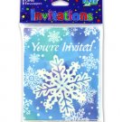 Snowflake invitations, pack of 8