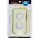 Outlet plate, cream and gold