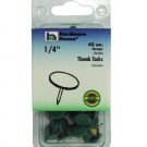 Green flat thumbtacks, pack of 40