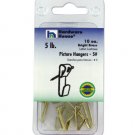 Brass picture hangers, pack of 10, 5 pound