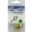 Quick picture hangers, bright brass, pack of 7