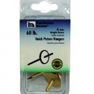 Bright brass picture hangers, pack of 4