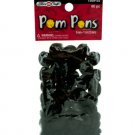 Black craft pompoms