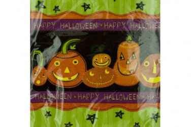 16 pack 9 7/8 x 9 7/8 in. halloween patchwork bev. napkins