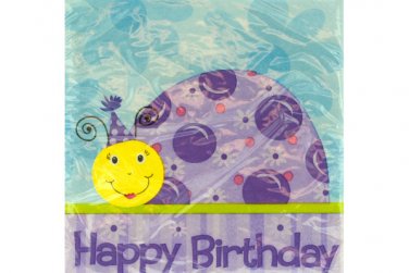 18ct ladybug bday napkin