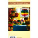 8" tissue decor ball mlti