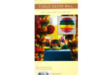 8" tissue decor ball mlti