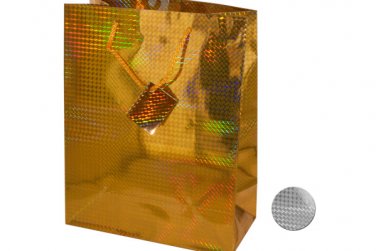 Small Gold &amp; Silver Holographic Gift Bag