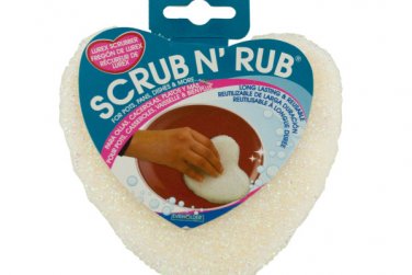 Heart Shaped Non-Scratch Scrub Sponge
