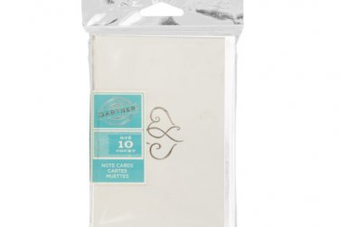 Platinum Hearts Note Cards Set