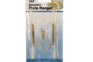 Small Brass-Plated Decorative Plate Hanger