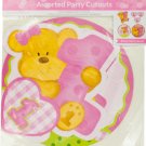 Pink Girl First Birthday Party Cutouts