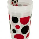 12 oz. Little Ladybug Polka Dot Plastic Cups Set