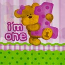 Girl Bear's 1st Birthday Table Cover