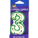 Numeral 3 Birthday Candle