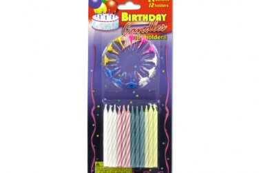 Birthday Candles with Decorative Holders Set