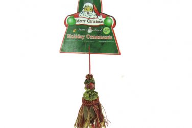 Holiday tassel ornament with gems, assorted designs