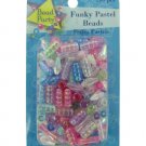 Funky pastel beads, pack of 200