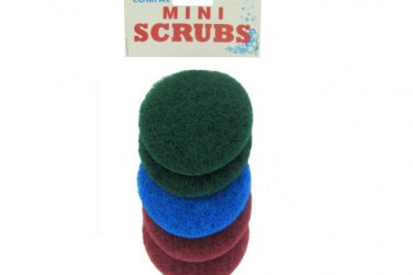 Mini round scrubbers, pack of 5