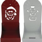 Christmas tin votive candle holder