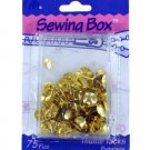 Brass thumb tacks, pack of 75