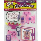 3-D Sleep over theme stickers