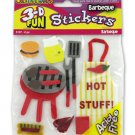 3-D Barbecue theme stickers