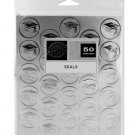 Silver foil graduation cap seals