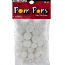 White craft pompoms