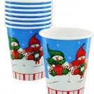 8ct 9oz snowman cups