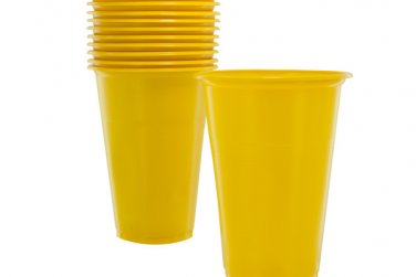 12 pack 12 oz yellow plastic cups