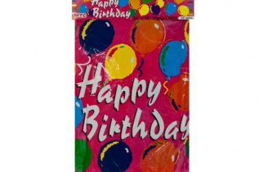 Happy birthday balloons tablecover
