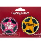 2 pack sheriff flashing buttons