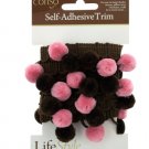 Pink & Brown Self Adhesive Decorative Trim