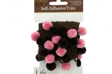 Pink &amp; Brown Self Adhesive Decorative Trim