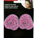2pc sm rosette silver zip