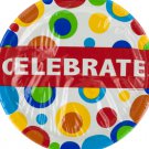 10 pk 8 3/4 in. celebration bubbles paper plates