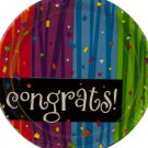 8 pack congrat milestone celebrations 6 3/4 inch plates