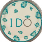 8 pack celebrate diamonds i do plates 6 3/4 inch