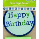 ocean preppy circle paper banner 5.5 ft