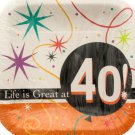 Life is Great at 40 Square Luncheon Plates Set