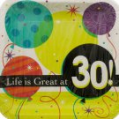 Life is Great at 30 Square Dinner Plates Set