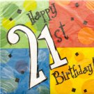 Happy 21st Birthday Napkins Set