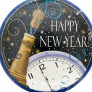 Happy New Year Champagne Swirl Dinner Plates Set