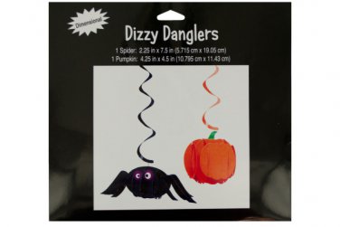 Halloween Spider &amp; Pumpkin Dizzy Danglers