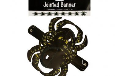 Halloween Honeycomb Spiders Jointed Banner