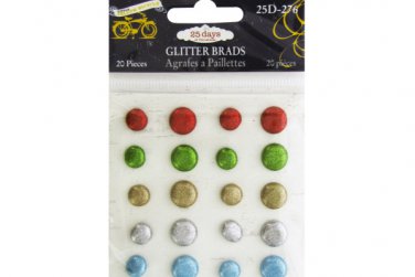 Christmas Glitter Brads Set