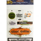 Halloween Fabric Embellishment Sticker Tags
