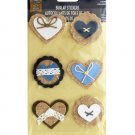 Burlap Hearts Stickers